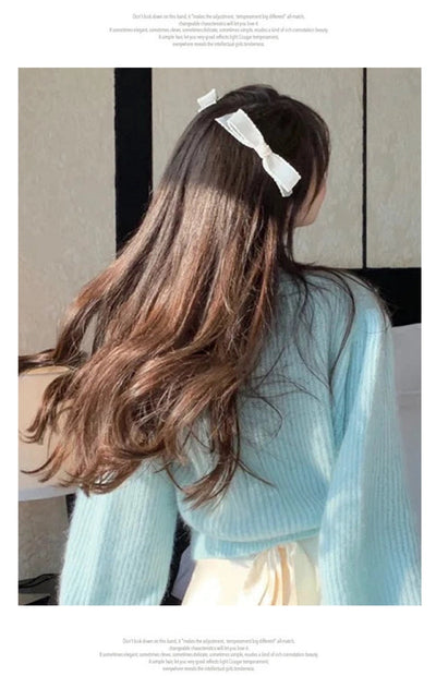 Spring and Summer New Arrival Bow Headwear  Hairpin Women's Side Bangs Clip Beautiful Back of Head Hair Accessories