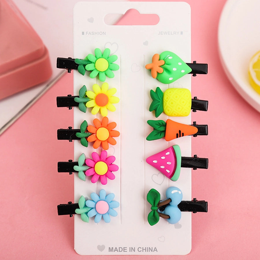 cute fruit soft clay hair clip