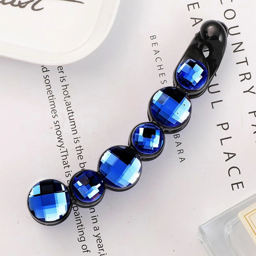 simple style geometric plastic artificial pearls hair clip