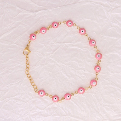 Vacation French Style Pastoral Moon Eye 304 Stainless Steel 18K Gold Plated Bracelets In Bulk