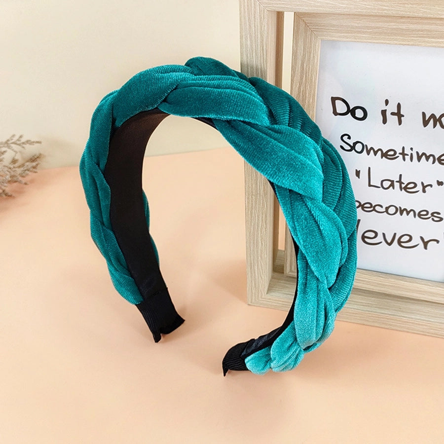 fashion solid color velvet hair band 1 piece