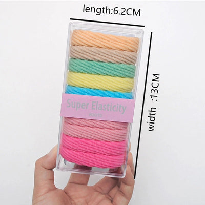 Women's Fairy Style Preppy Style Sweet Solid Color Cloth Printing and Dyeing Hair Tie