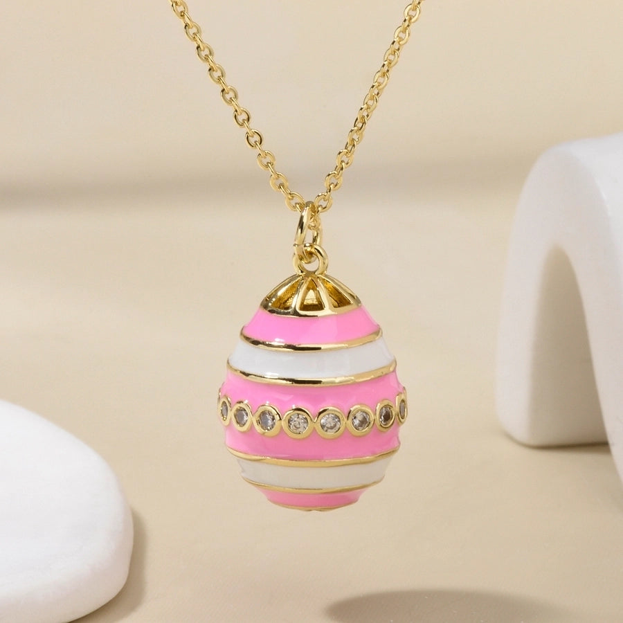 Jewelry IG Style Simple Style Rejuvenating device Copper Rhinestones Epoxy Inlay Pendant Necklace