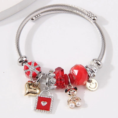 Elegant Lady Modern Style Bear 304 Stainless Steel Alloy Bangle In Bulk