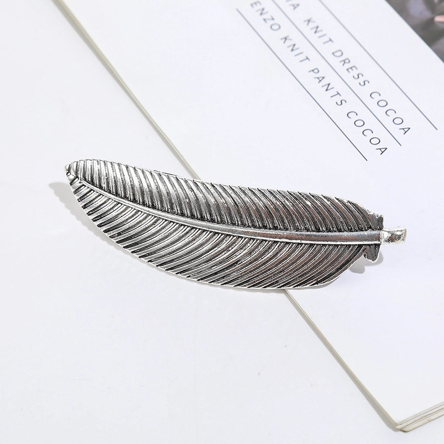 Women's Simple Style Classic Style Feather Zinc alloy Inlay Rhinestones Hair Clip