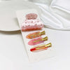 4-Piece Set High Quality Acetate with Diamond Advanced Grip Thin and Glittering Seamless Bang Clip Female Daily