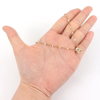 201 Stainless Steel Copper Letter Pendant Necklace