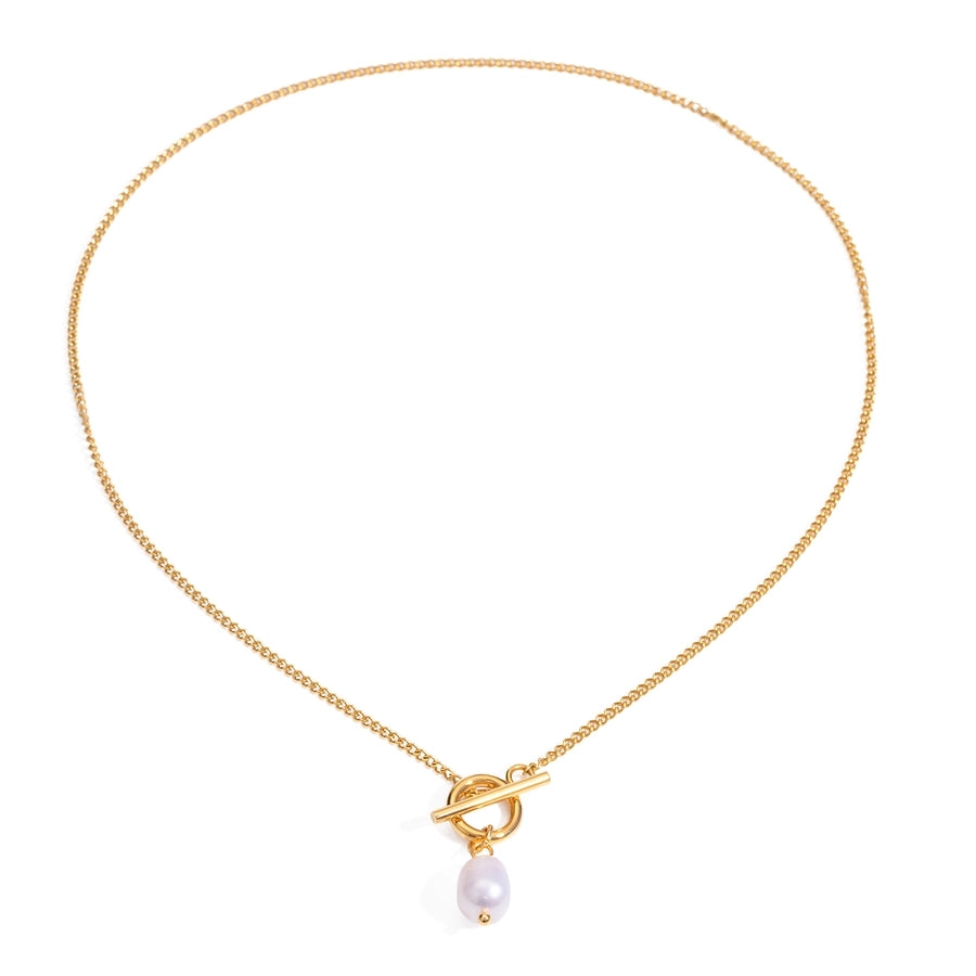 Jewelry Simple Style Classic Style Oval 304 Stainless Steel Toggle Pendant Necklace