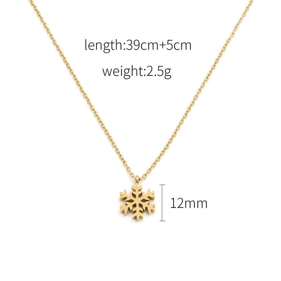 Jewelry IG Style Modern Style Commute Snowflake Titanium Steel Pendant Necklace