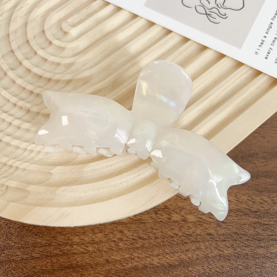 Women's Elegant Color Block Acetic acid sheets Bowknot Hair Claws