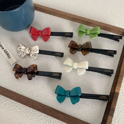 simple style bow knot acetic acid sheets hair clip