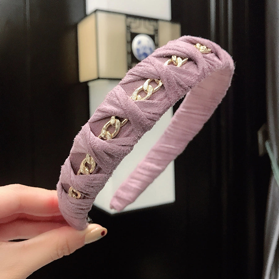 Women's Simple Style Classic Style Plaid Knot Cloth Hair Band