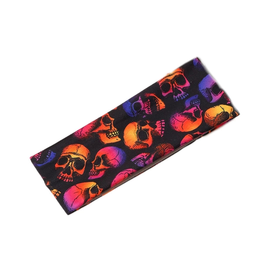 Women's Cute Funny Pumpkin Cartoon Character Spider Cloth Printing Hair Tie