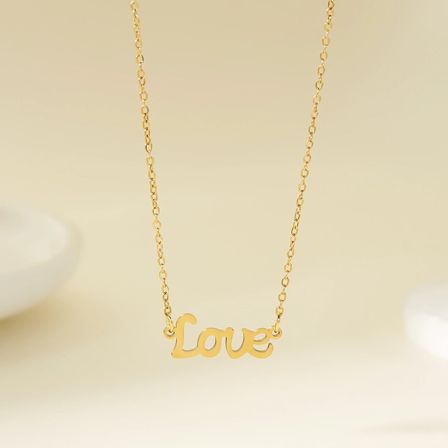 Jewelry Simple Style letter 201 Stainless Steel Necklace