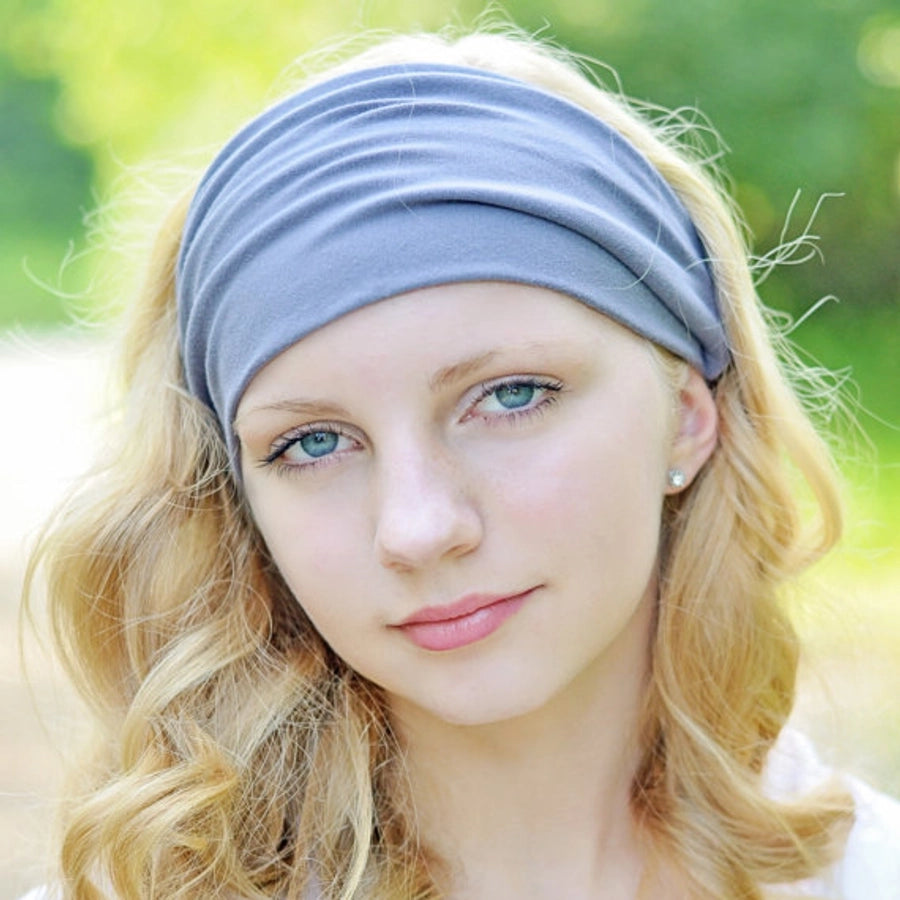 fashion solid color cotton hair band