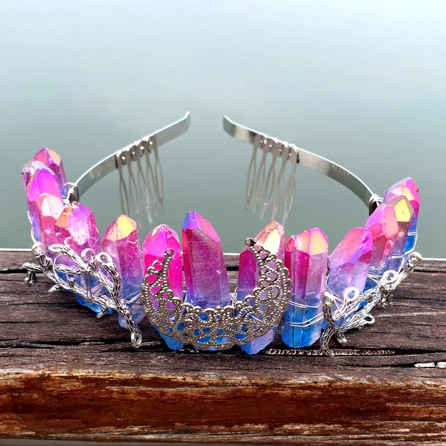 fashion moon crown alloy hollow out crown