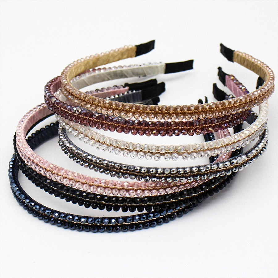 simple style geometric rhinestone hair band