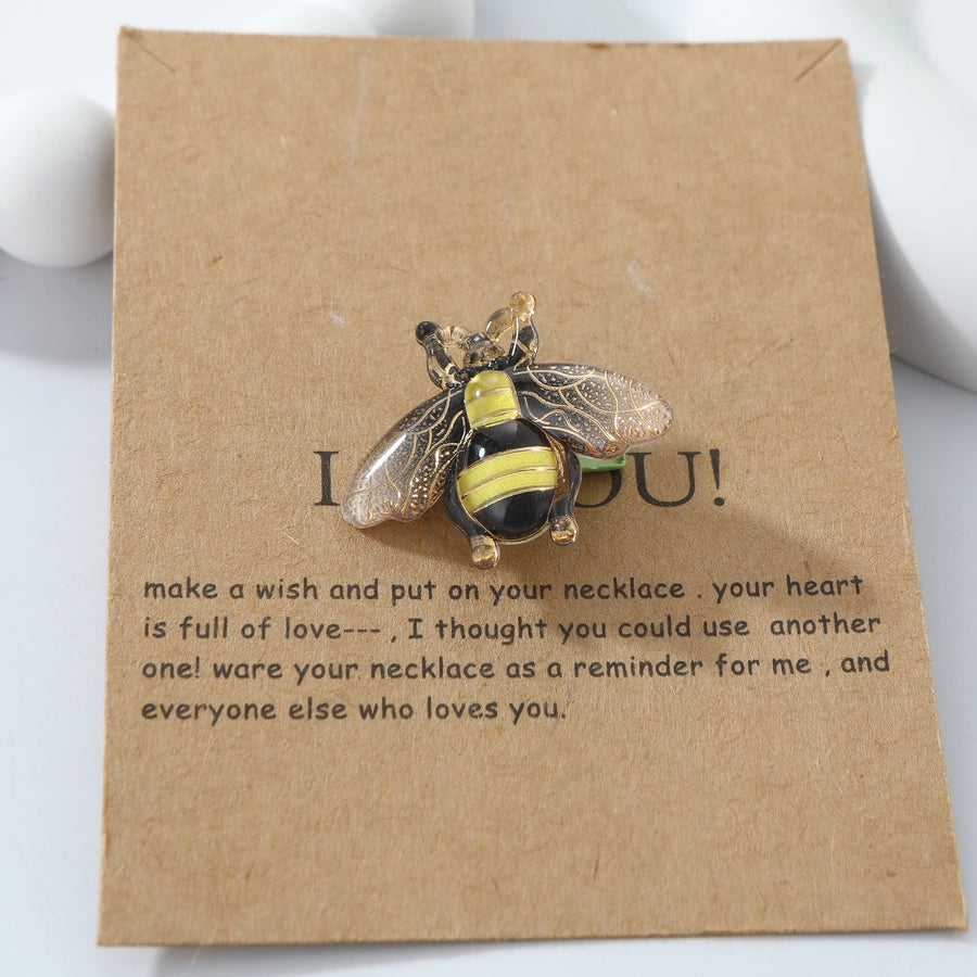 Women's Cute Bee Alloy Resin Inlay Acrylic Hair Clip