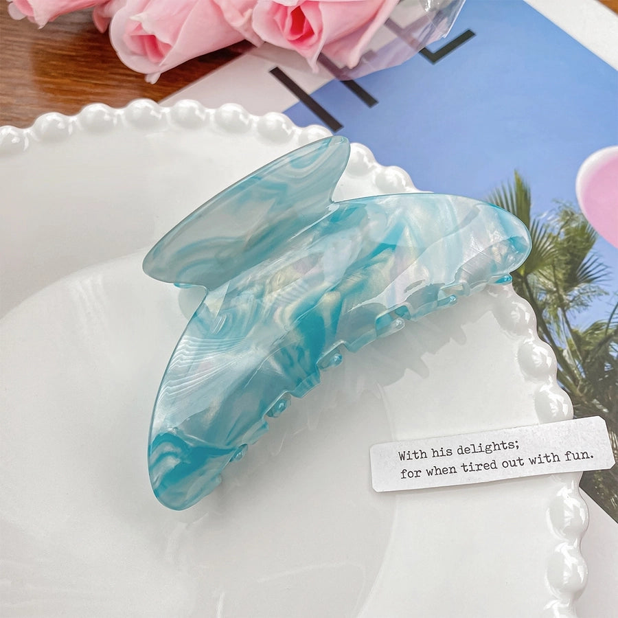 Women's Sweet Color Block PVC Hair Claws