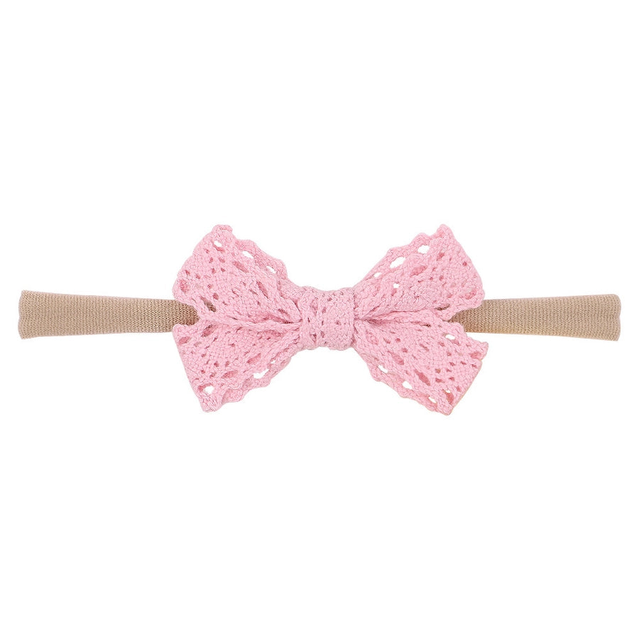 pure color lace bow children hairband