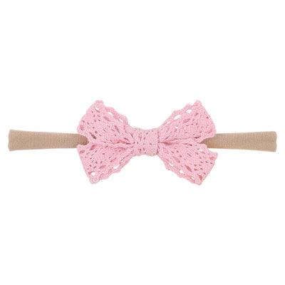 pure color lace bow children hairband