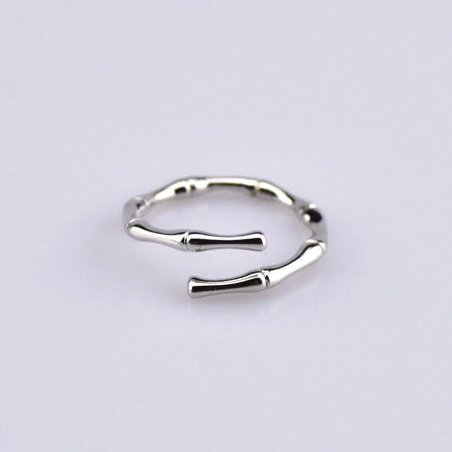 Jewelry Simple Style Shiny Solid Color Copper Asymmetrical Open Rings