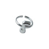 Copper Brass 18K Gold Plated Letter Open Rings