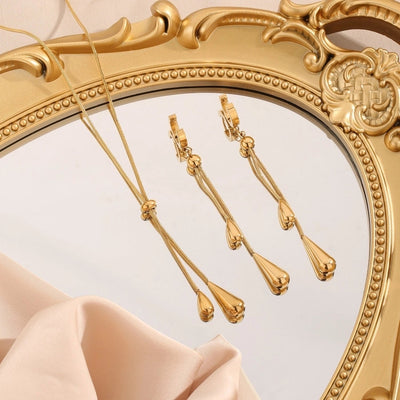 Jewelry Elegant French Style Streetwear Geometric 304 Stainless Steel 18K Gold Plated Plating Jewelry Set