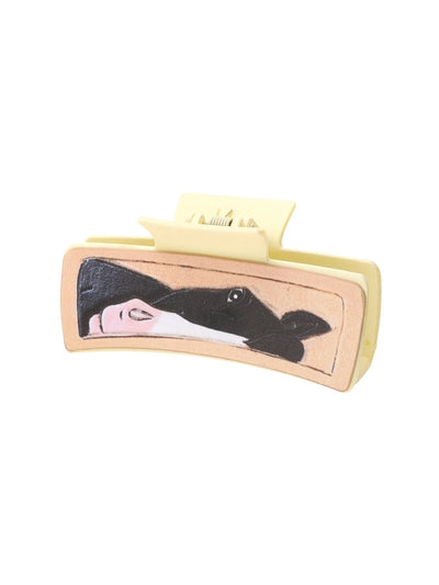 Women's Cute Cows Cow Pattern Pu Leather Hair Claws