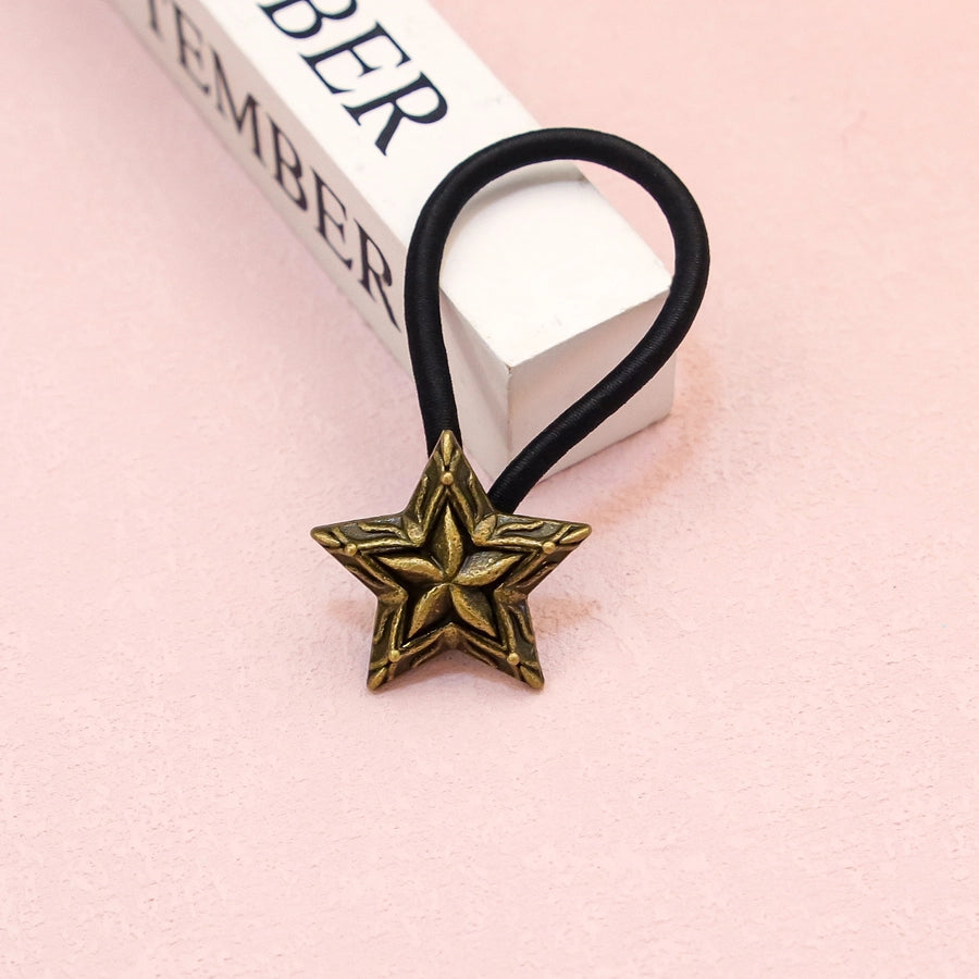 Women's Ethnic Style Color Block Cloth Metal Hair Tie