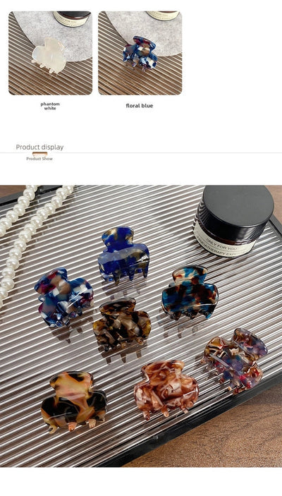 Beautiful Mini small size acetate grip bangs clip side broken hairpin hairpin air texture shark clip ponytail headdress