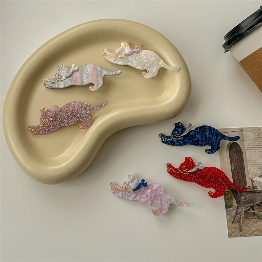 cute cat arylic hair clip