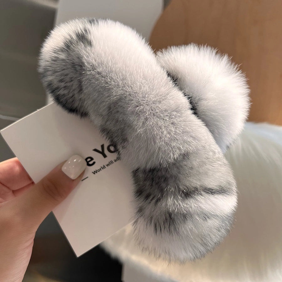 cute solid color rex rabbit fur hair claws