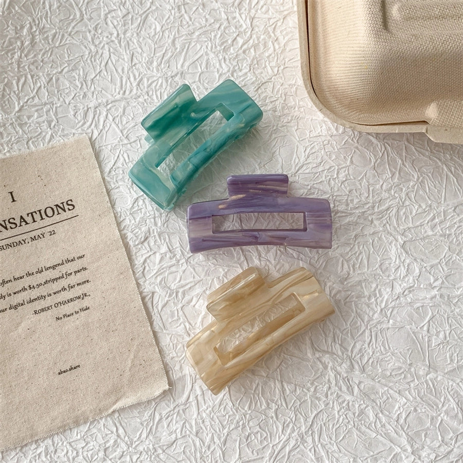 Women's Casual Simple Style Color Block Acetic acid sheets Hollow Out Hair Claws