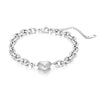 Simple Style Heart Shape Titanium Steel cable chain Bracelets In Bulk
