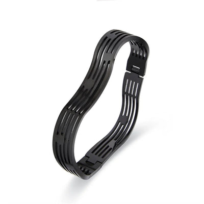 Casual Elegant Geometric Titanium Steel Rose Gold Plated White Gold Plated Gold Plated Bangle In Bulk