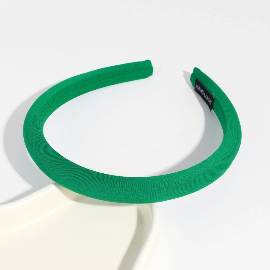 simple style solid color polyester rib-knit hair band 1 piece