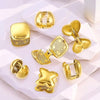1 Pair Simple Style Classic Style Star Solid Color Plating 304 Stainless Steel Earrings