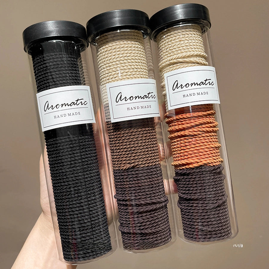 Canned rubber band women's tie head high elastic durable hair rope tie head  new rubber band high ponytail hair rope hair ring