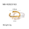 Jewelry Vintage Style Simple Style Geometric 304 Stainless Steel 18K Gold Plated Open Rings