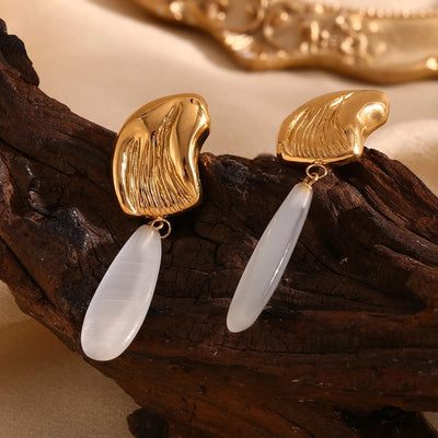 1 Pair Simple Style Geometric 304 Stainless Steel 18K Gold Plated Drop Earrings