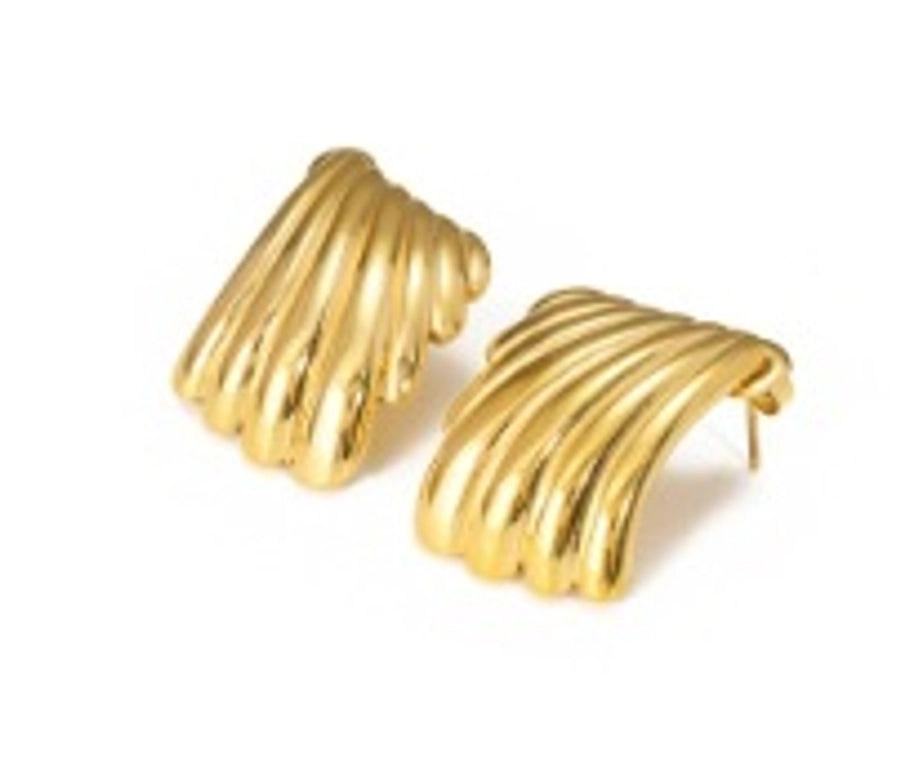 1 Pair Elegant Bow Knot 304 Stainless Steel 18K Gold Plated Drop Earrings