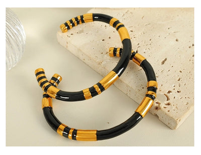 IG Style Casual Simple Style Geometric 304 Stainless Steel 18K Gold Plated Bangle In Bulk