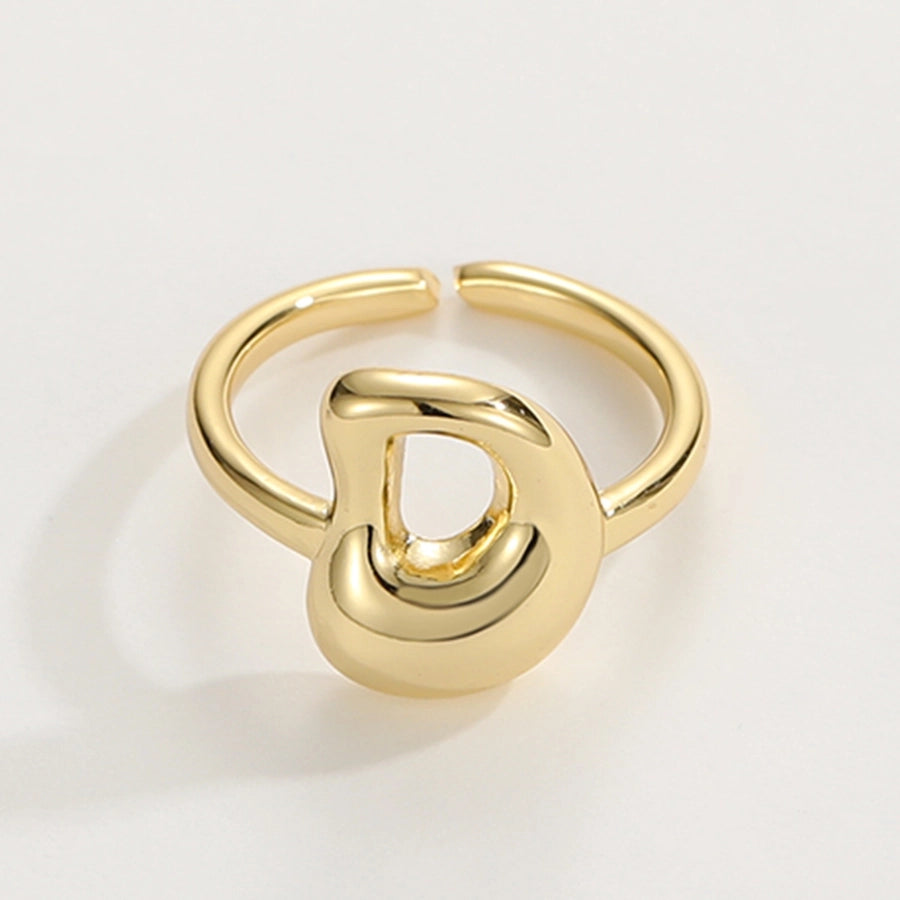 Copper Hollow Out Letter Copper Rings