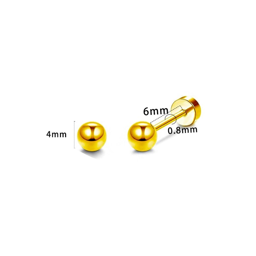 1 Piece Casual Formal Simple Style Star 316 Stainless Steel  Zircon 14K Gold Plated Ear Studs