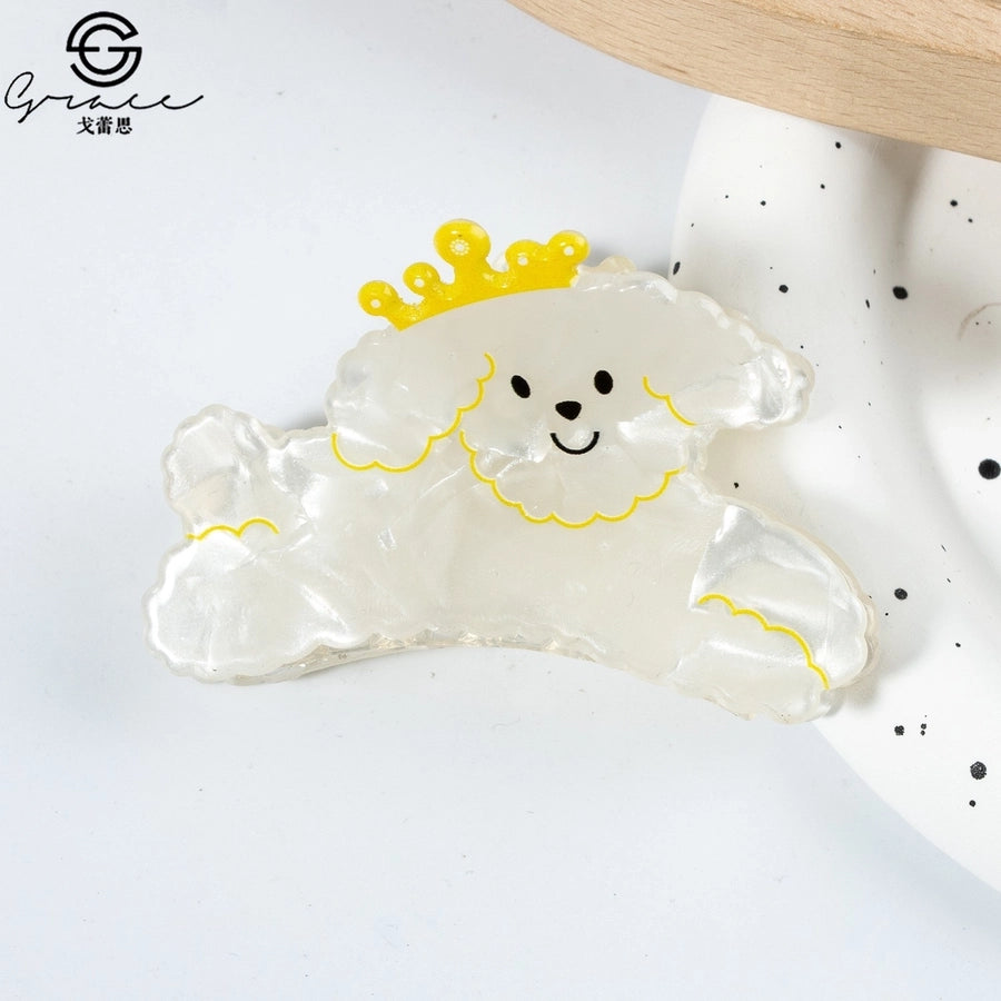 simple style dog crown pvc hair claws 1 piece