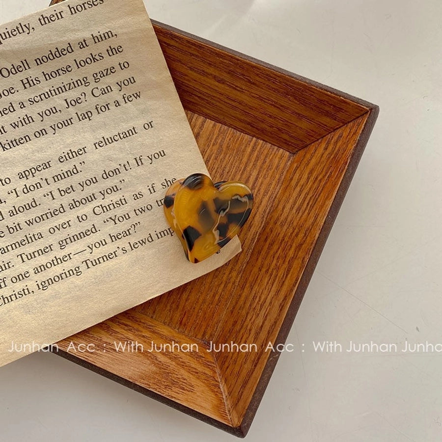 women's retro lady color block arylic hair clip