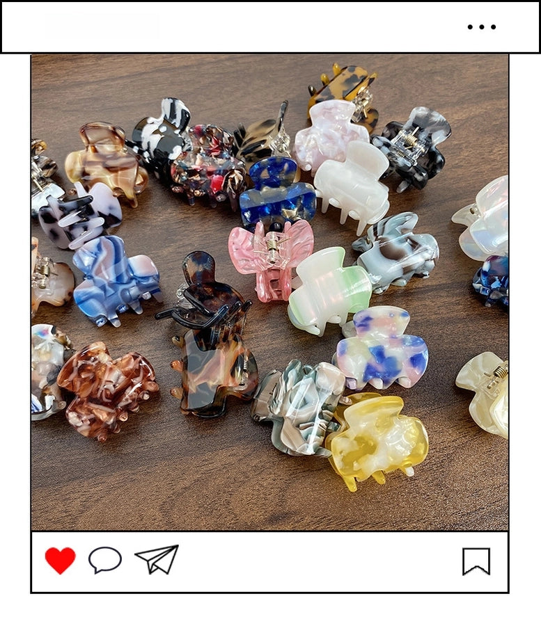 Beautiful Mini small size acetate grip bangs clip side broken hairpin hairpin air texture shark clip ponytail headdress