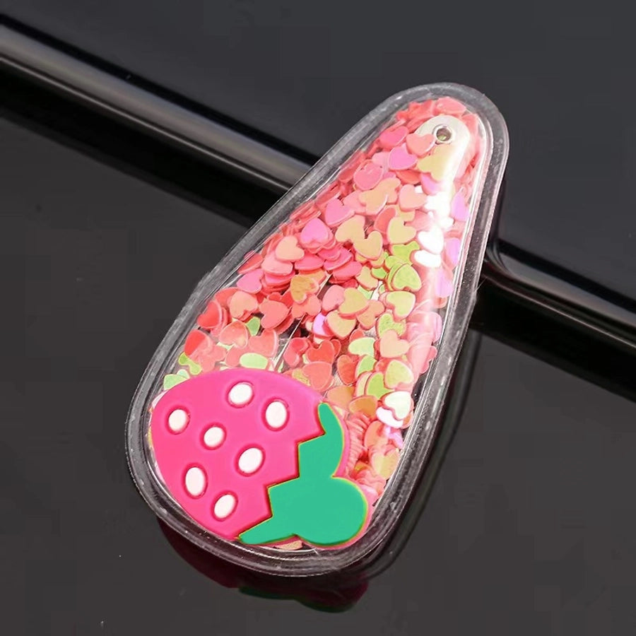 cute fruit sequin plastic hair clip 1 piece