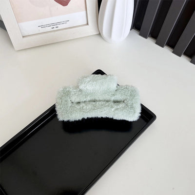 Women's Simple Style Solid Color PC Plush Hair Claws
